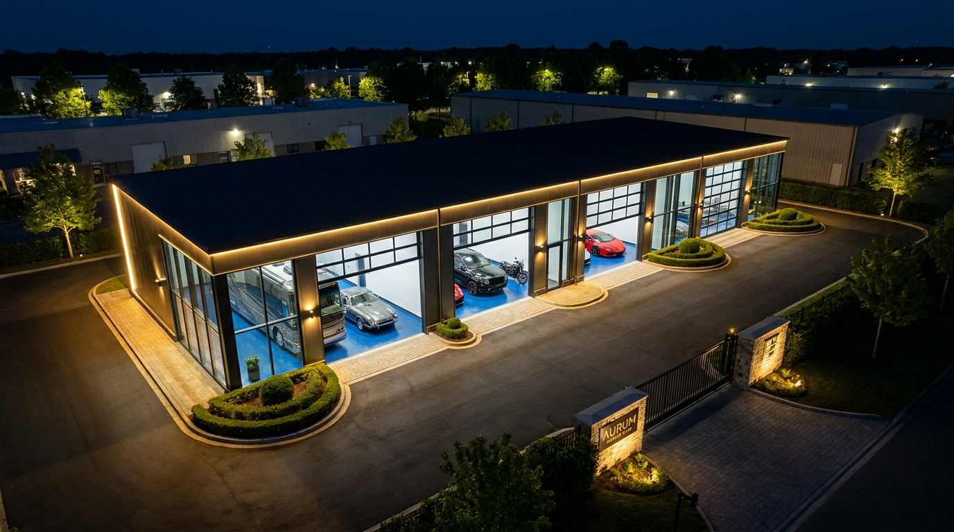 Aerial view of storage facility